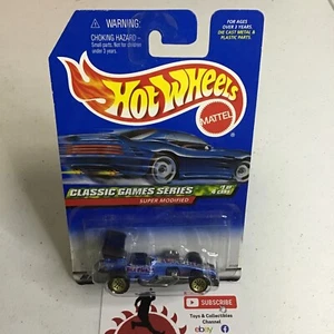 1997 HOT WHEELS CLASSIC GAMES SERIES #981 BLUE SUPER MODIFIED RACE CAR 1/64 MIP - Bild 1 von 4