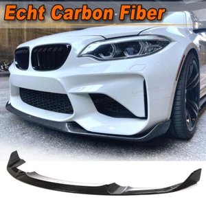 Spoiler anteriore in carbonio labbro spoiler anteriore adatto per BMW Serie 2 Coupè F87 M2 16-18 - Foto 1 di 12