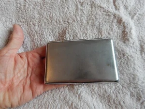 CIGARETTE CASE Metal Art Deco Cigarette Case MADE IN ENGLAND - Picture 1 of 3