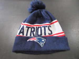 New England Patriots Hat Cap Beanie Adult One Size Blue Red NFL Football Mens
