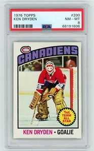 1976-77 Topps #200 KEN DRYDEN PSA 8 Near Mint-Mint NM-MT Canadiens Legend HOF - Picture 1 of 2