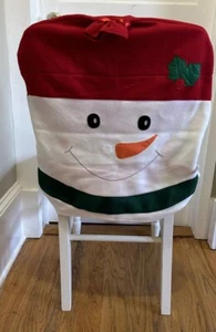 2 Snowman Chair Covers - Winter, Christmas, Holidays Decoration 19"x15" NWT - Picture 1 of 6