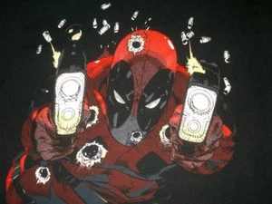 Deadpool Marvel X-Men Shooting Pistols schwarz T-Shirt Herren Small gebraucht - Bild 1 von 2
