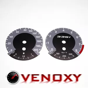 BMW E90 E92 335i 200MPH Custom 1M-style Gauge Faces + illuminated logo - Bild 1 von 4