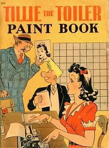 Tillie the Toiler Paint Book Russ Westover 1942 Whitman some pages colored