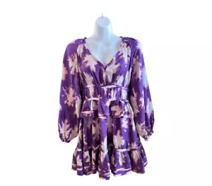 NWT ULLA JOHNSON Purple Emery Dress Cassis Blur 100% Silk Size 0, Party, Summer - Picture 1 of 10
