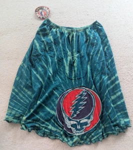 Gonna donna Grateful Dead Teal tinta unita grande - ruba la faccia - etichette NUOVE - Foto 1 di 10