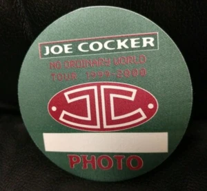 Pase de acceso vintage Joe Cocker No Ordinary World Tour 99-2000, ¡sin usar! - Imagen 1 de 2