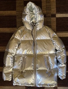 Piumino Michael Kors Argento Silver Foil Puffer - Foto 1 di 7