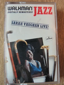 Vintage Walkman Jazz Sarah Vaughan Live Music Cassette Tape 832572-4 Polygram - Picture 1 of 7
