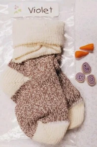 Sisters and Best Friends! "VIOLET" Embellishment Pack Kit 2 Monkey Sox 5 Buttons - Picture 1 of 4
