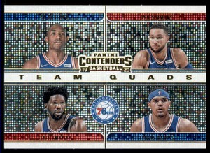 2019-20 Contenders Team Quads #23 Horford Ben Simmons Joel Embiid Tobias Harris