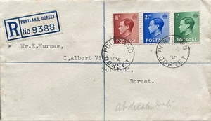 GB KEVIII 1936 CUBIERTA REGD ""DÍA DE ABDICACIÓN"" USO LOCAL PORTLAND, DORSET 10O DEC - Imagen 1 de 2