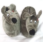 Hausschuhe Pantoffeln ULI STEIN MÄUSE grau Größe ca. 38 - 42 Unisex Plüschschuhe