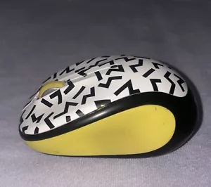 Logitech Wireless Optical Mouse M325C Party Collection Yellow Zigzag - Picture 1 of 7