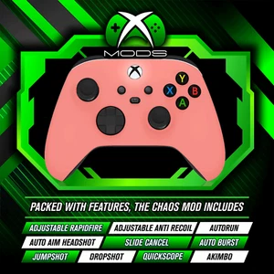 XBOX ONE SERIES RAPID FIRE CONTROLLER - CHAOS ANTI RECOIL MOD - Coral Pink - Picture 1 of 8