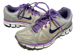 Women's NIKE Pegasus 28 Flywire Gray Purple Athletic Shoes 443804-155 Size 8 - Picture 1 of 12