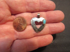 ciondolo turchese nativi americani argento sterling - Foto 1 di 5