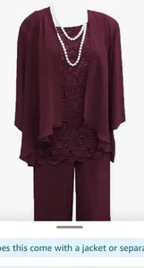 3 Piece Mother Of The Bride Pantsuit - Picture 1 of 3