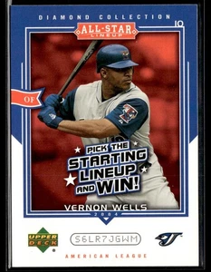 2004 Upper Deck All-Star Lineup #AS-VW Vernon Wells Star Lineup Card 3302K - Picture 1 of 2