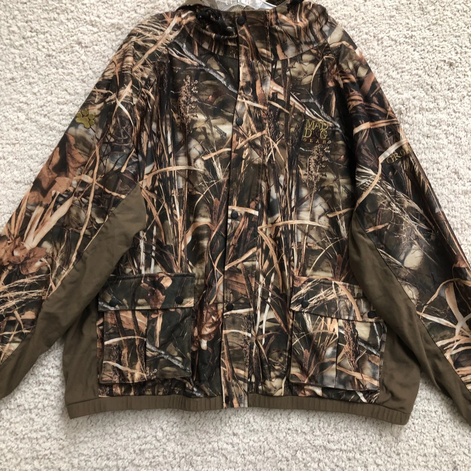 Mad Dog Gear Jacket 2XL Adult Brown Camo Realtree Full Zip Outdoor Hunting Mens - Image 1 of 4