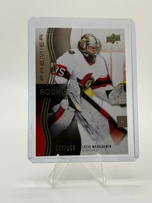 2023-24 Upper Deck Premier Rookies Bronze /199 Leevi Merilainen #125 Rookie RC - Image 1 of 2