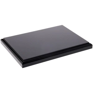 Plymor Black Acrylic Rectangle Display Base w/ Ogee Edge 7.625" x 5.625" x 0.75" - Picture 1 of 1