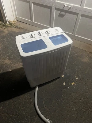Costway Portable Mini Washing Machine 11 LBS Wash , 6 Lbs Spin, Compact Twin Tub - Image 1 of 4