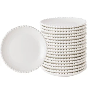 Juego de 18 platos de postre de porcelana de 5,5 pulgadas, pequeños platos de aperitivo de cerámica,... - Imagen 1 de 7