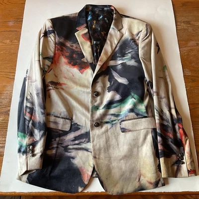 Blazer floral para hombre traje de un solo pecho chaqueta Emporio Armani Italia Foto 1 de 4