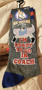 ACE VENTURA PET DET 🐕 RDY 2 GO IN COACH GRAUE SOCKEN CREW 1 GRÖSSE SCHUH HERREN/DAMEN 👟! - Bild 1 von 3