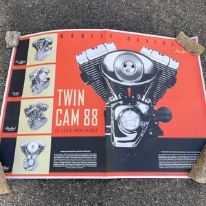 Harley-Davidson Twin Cam 88 Orange & Black Poster 28"x20" 1999 - Picture 1 of 10