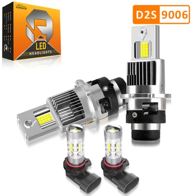 For Acura TL Base Sedan 4-Door 2004-2006 LED HID Replace Headlight Kit+Fog Light - Imagem 1 de 4