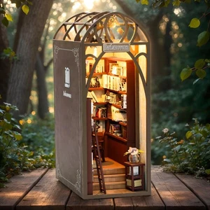 DIY Book Nook Kit – Miniature Library Reading Room with LED Light for Adults - Picture 1 of 10