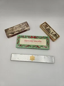 4 jabones de colección Avon para invitados de vacaciones corona de bayberry paisajes de invierno país Navidad  - Imagen 1 de 16