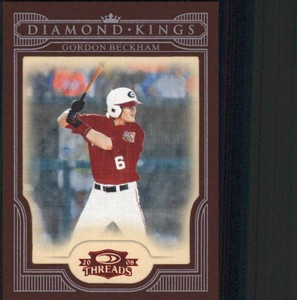 2008 Donruss Threads Diamond Kings Framed Red #52 Gordon Beckham /100