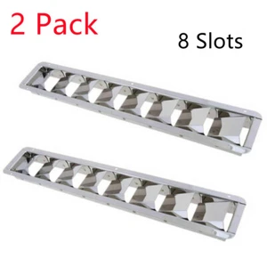 2 Pack Stainless Steel Louvered Vent for Boat Marine Yacht 8 Slots Ventilation - Picture 1 of 6