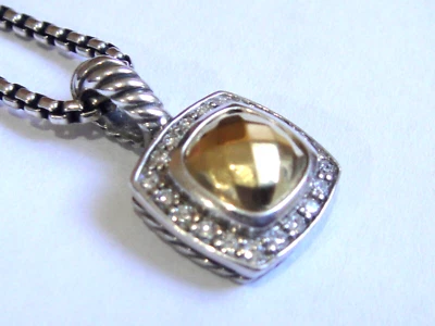 COLLAR CADENA DAVID YURMAN ORO 18K SS ALBION ORO FACETADO DIAMANTE CAJA NUEVO CON ETIQUETAS Foto 1 de 4