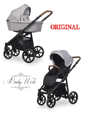 RIKO BASIC IDOL  BABY PRAM 2in1 3in1 CARRYCOT + PUSHCHAIR + CAR SEAT - Image 1 of 4
