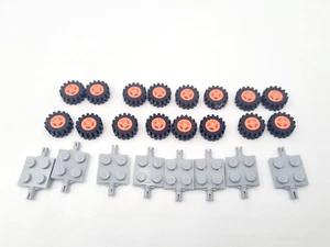 Lego Reifen Räder Achsen 4624 3641 16x + 8 Aufhängung Befestigung 4600 coral - Bild 1 von 2