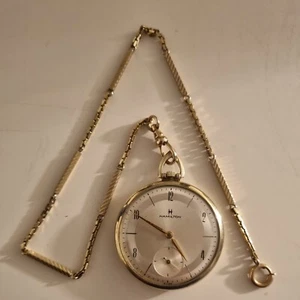 Vintage Hamilton 699 Taschenuhr 42mm 10K Walzgold Plate - Bild 1 von 7