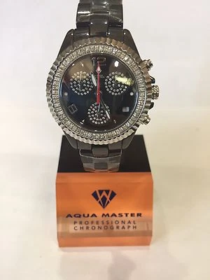 1.25t Techno by JPM Ladies Diamond Black Ceramic Watch Joe Rodeo Aqua Master115S - Image 1 of 4