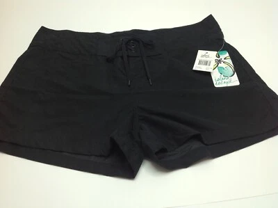 New Island Escape Swim Board Shorts Cover-up Tie Front Black Size US 6 NWT - Image 1 of 4