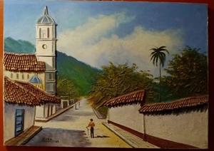 Vintage MCM 3D Painting, Signed Elsa - Picture 1 of 8