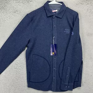 Notre Dame Fighting Irish Shacket Mens Small Blue Pocket Jacket Johnnie-O NEW - Picture 1 of 11