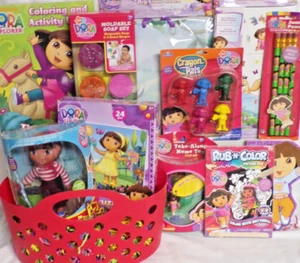 NEW DORA EASTER toy GIFT BASKET plush BIRTHDAY play set BIRTHDAY ART gift set - Picture 1 of 1