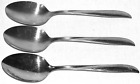 3 Oneida Community Twin Star Stainless Steel Serving Spoons 8 3/8"