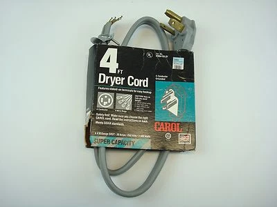 Carol #01004-63-01 NUEVO cable de secado genuino de 4' 30 amperios 220 V 250 V voltios  Foto 1 de 4