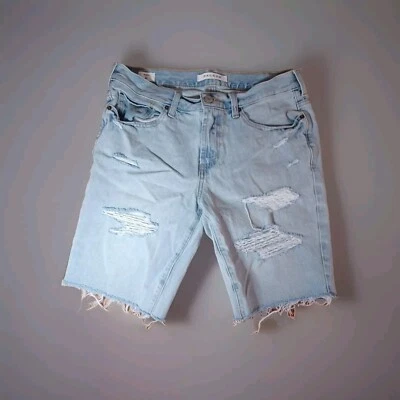 Pantalones Cortos de Jean PacSun Para Hombre Talla 31 Ajustados Rasgados Desgastados Denim Azul Foto 1 de 2