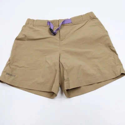 Marmot Shorts Size 4 XS Brown Beige Khaki Adjustable Mid Rise Hiking Womens - Image 1 of 4
